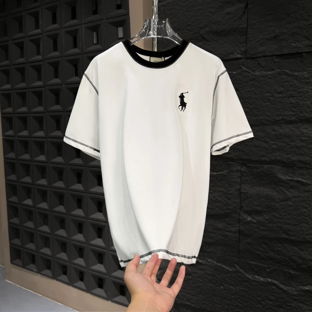 霜霜（14号链接）-A18292-春季新款潮奢圆领短袖男女同款