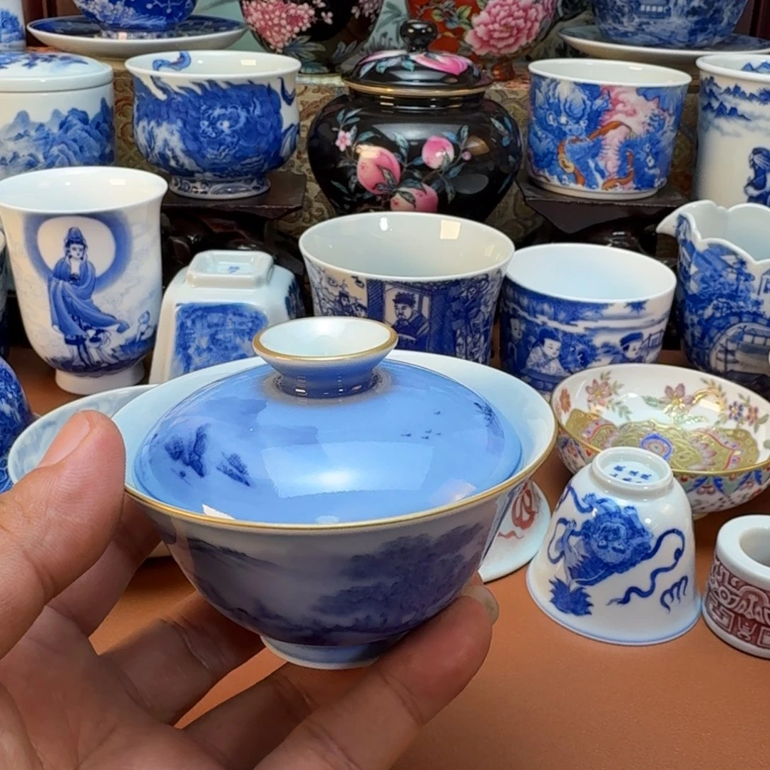 千***然杯子陶景德镇全手工手绘陶瓷