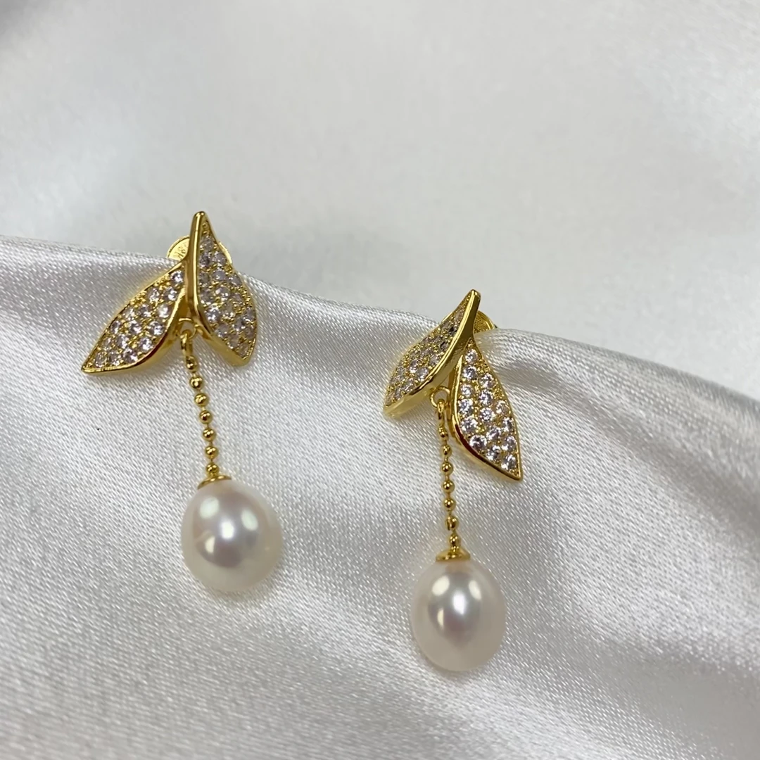 天然淡水珍珠耳饰   ED1059