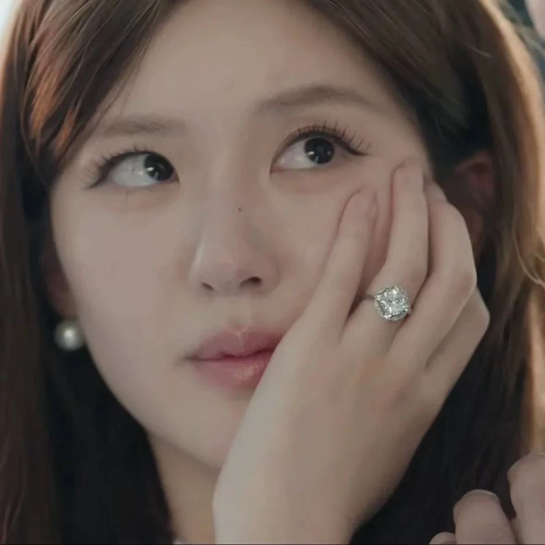 925银莫桑石银制品 【许妍同款女戒】2克拉  气质  百搭/合成碳硅石