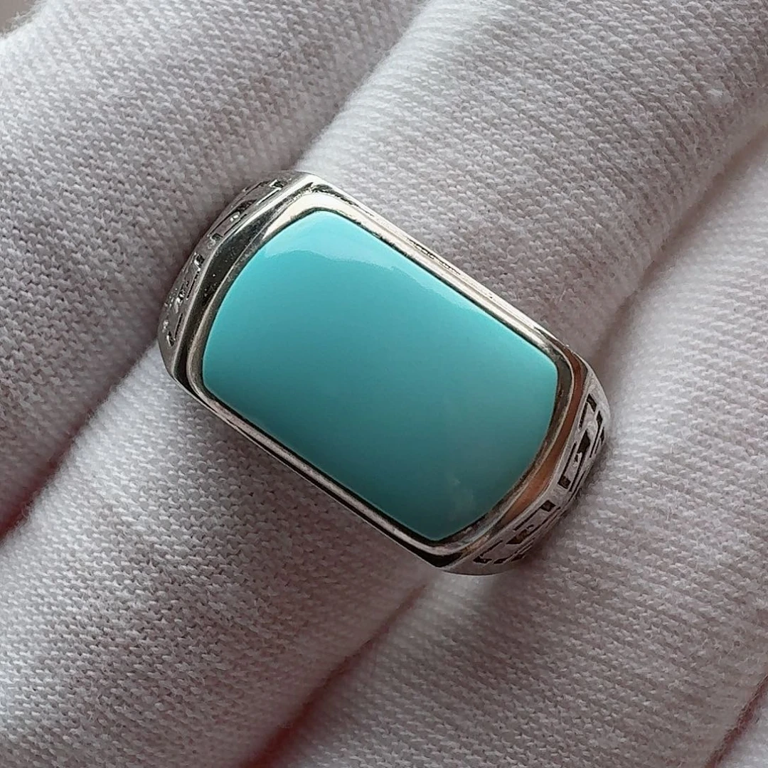 绿松石珠宝奇石银S925镶嵌