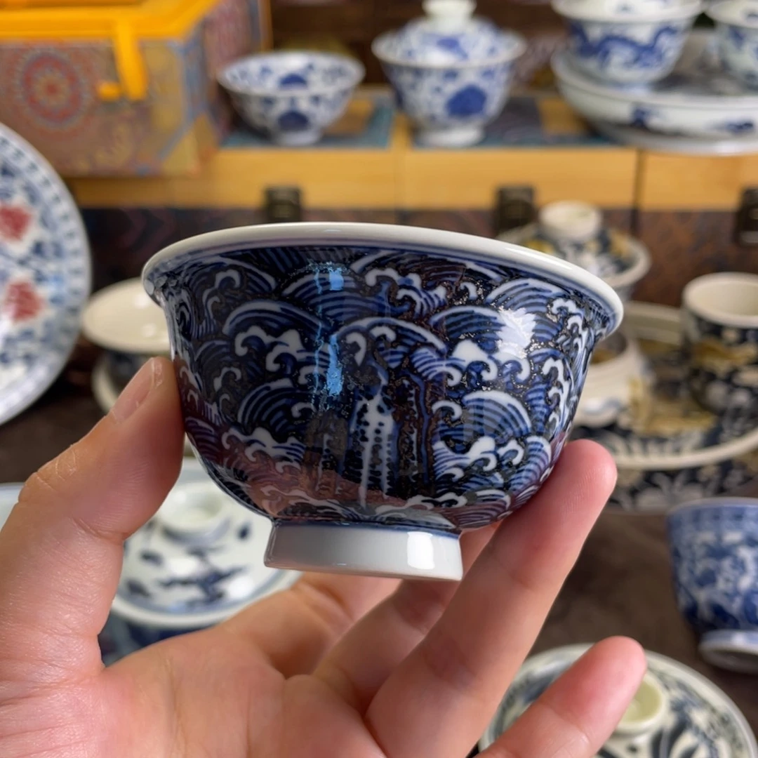 11景德镇青花海水