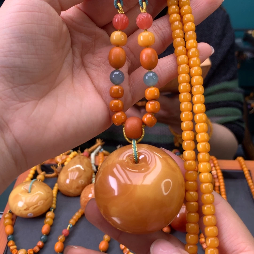 蜜蜡未镶嵌颈饰天然