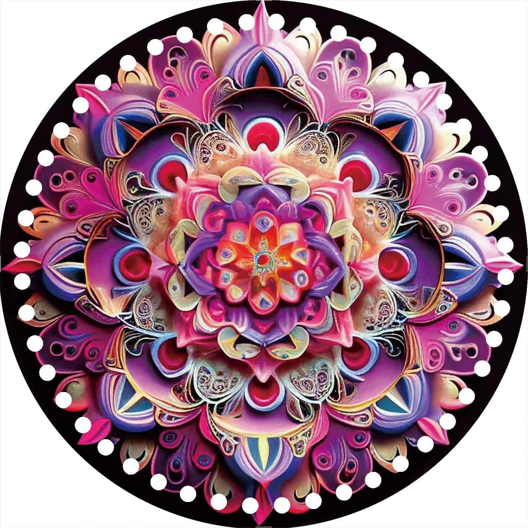 备影家两规格拍六发七克罗心系列双面印花亚克力板手工编织材料