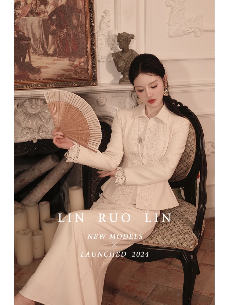 LRL【风传花信】原创设计师款时尚高级轻奢风外套半裙套装RL024606