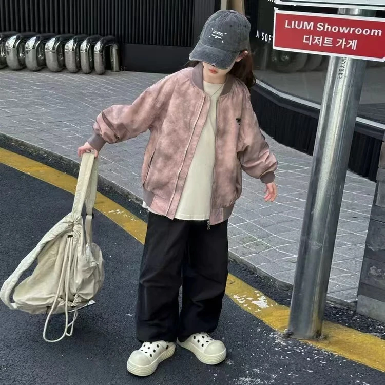 408233 韩版秋季修身休闲时尚百搭舒适儿童洋气外套