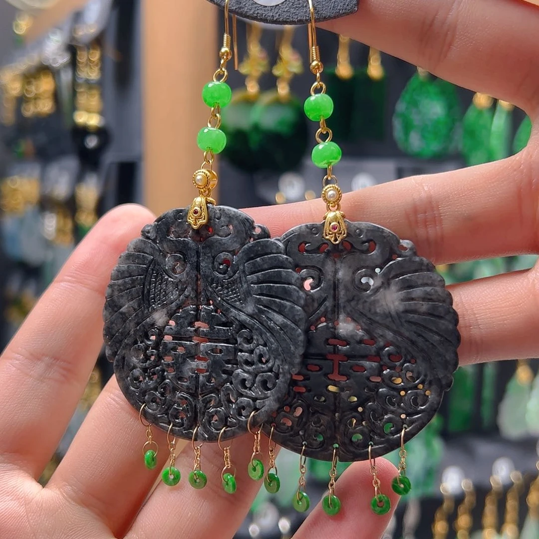 未镶嵌翡翠耳饰翡翠