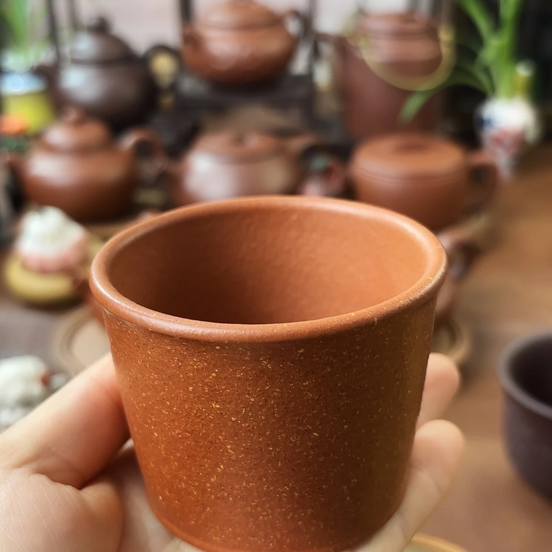 茶杯紫砂红降坡 120cc