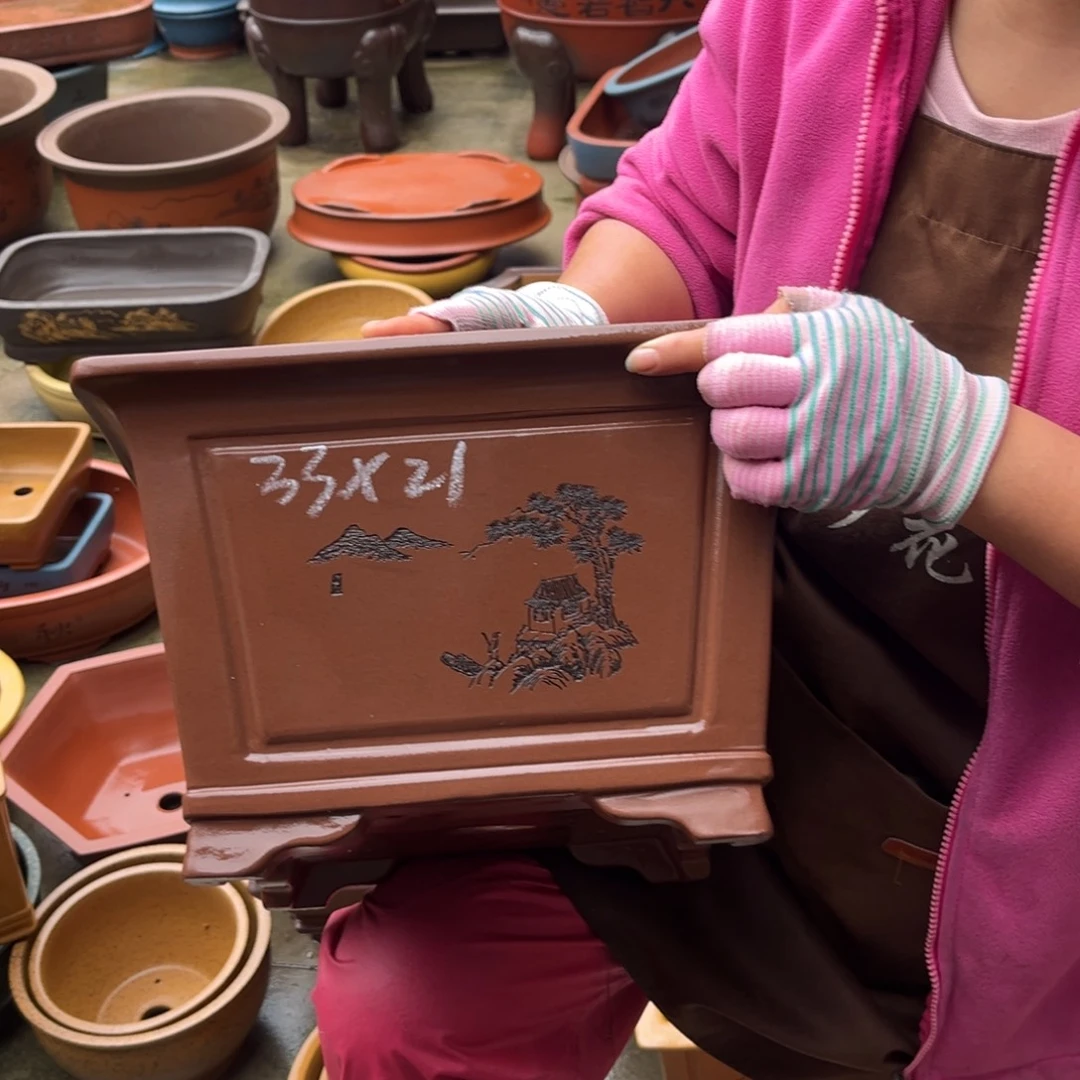 紫砂花盆盆景艺术