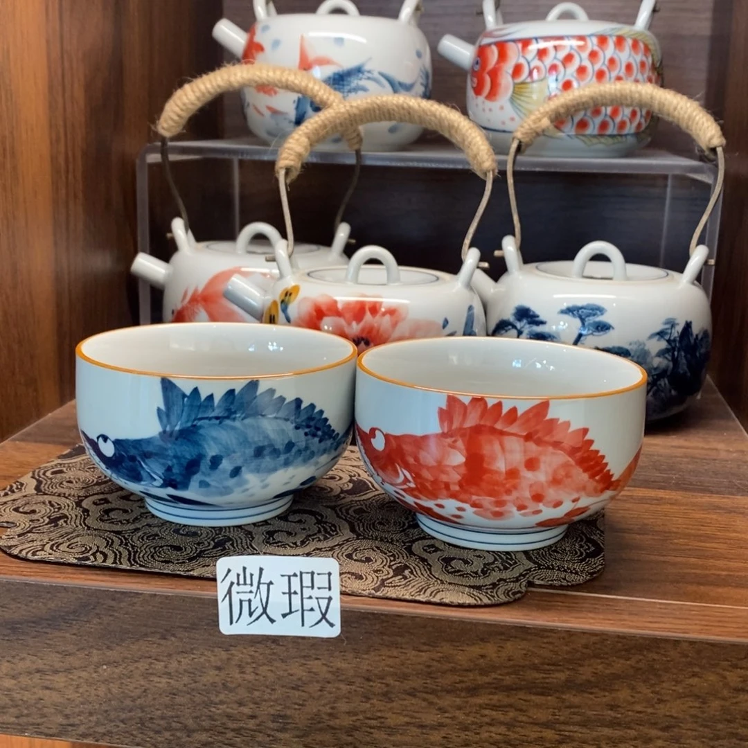 釉下彩老陶泥手工绘制