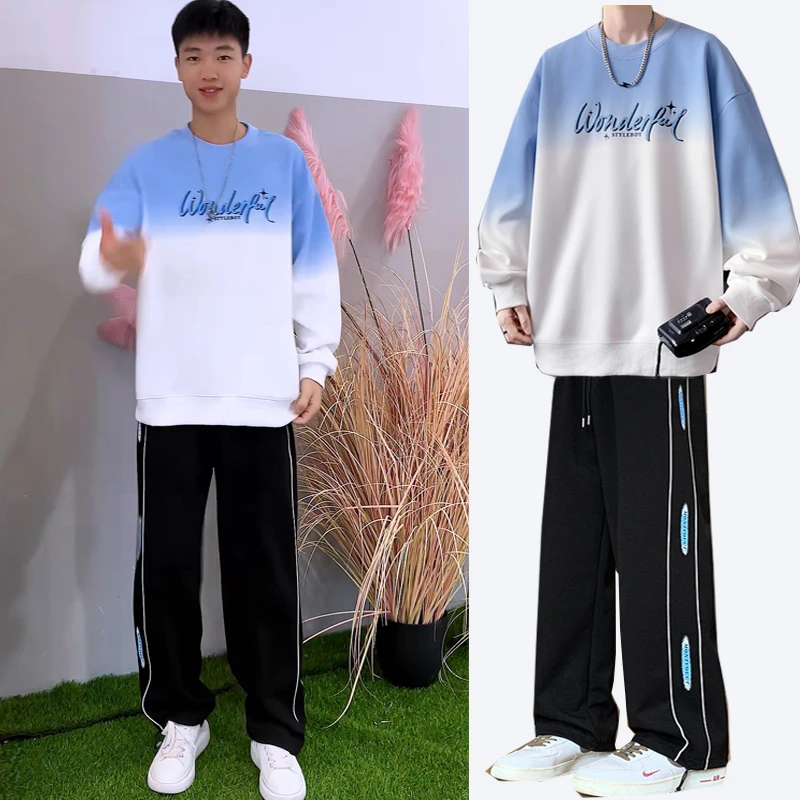 春秋青少年中大童初高中学生男孩卫衣卫裤运动休闲帅气潮流套装