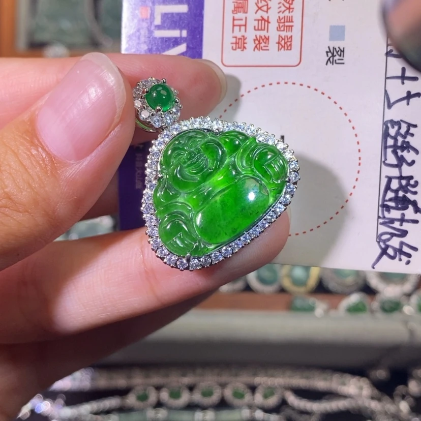 【闪购商品】翡翠未镶嵌颈饰天然