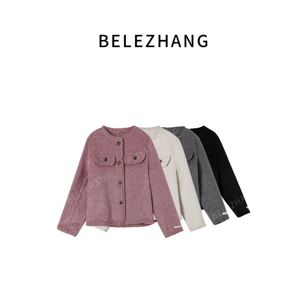 BELE ZHANG【名媛小香风】温柔高级感舒适毛呢外套-1164