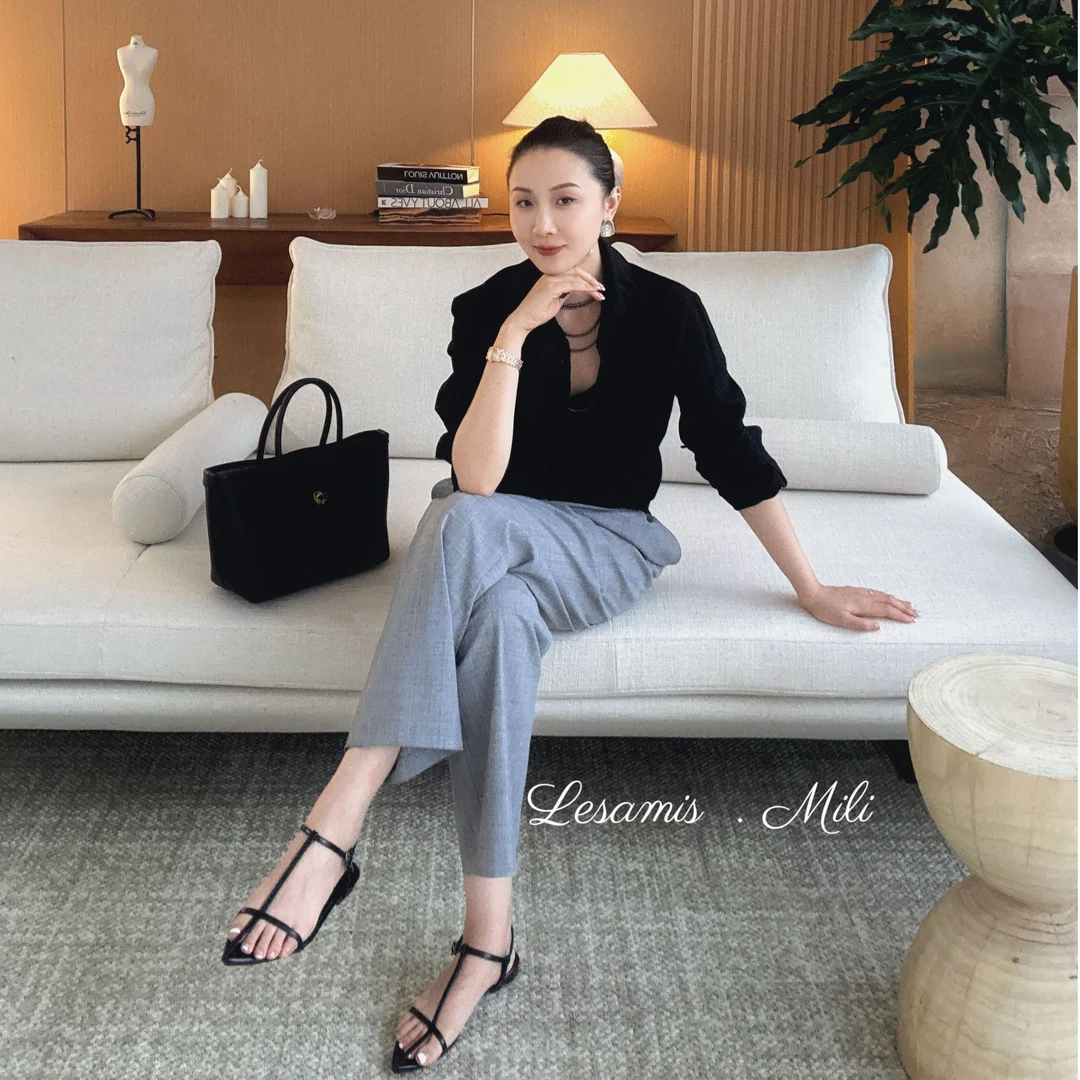 LESAMIS·「风盈过夏」知识分子风超薄羊毛休闲裤7810185