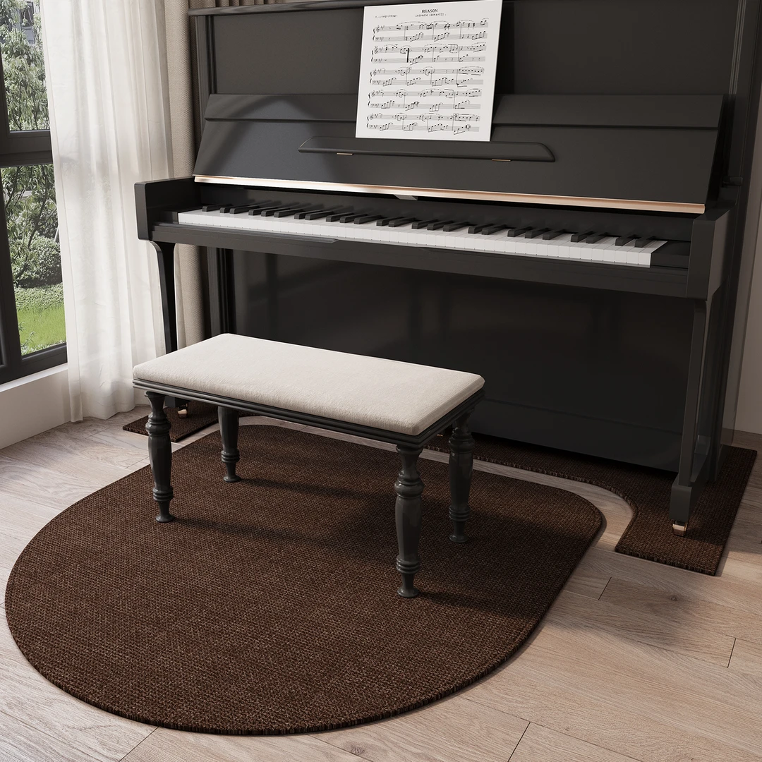 忘忧虫轻奢钢琴地垫降噪减震隔音防滑地毯高级感纯色免洗耐脏脚垫