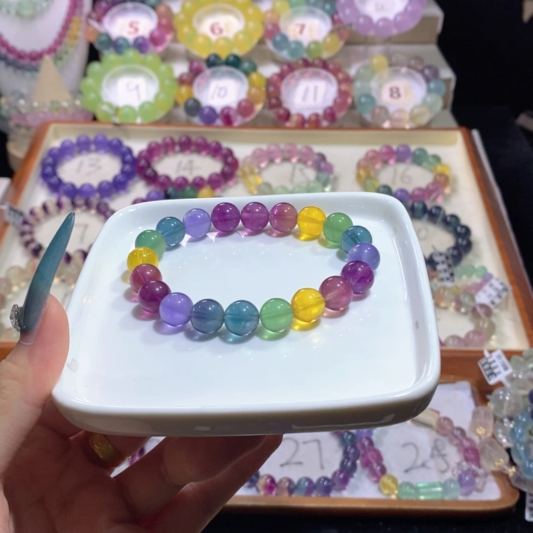 萤石手链未镶嵌彩虹萤石