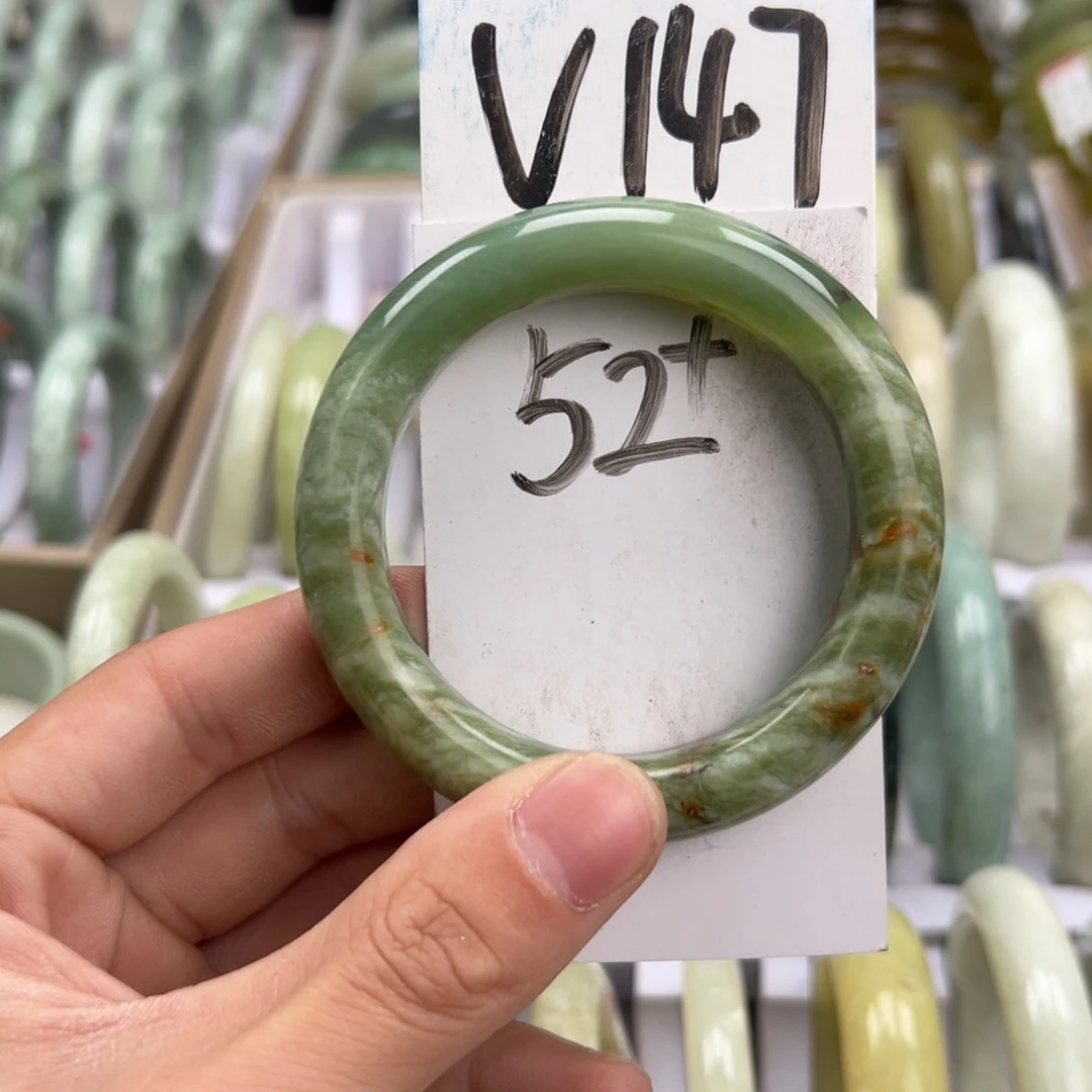 岫玉手镯未镶嵌天然岫玉微瑕