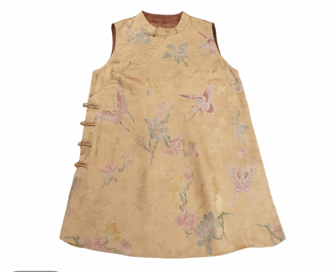 【瑞蝶凝香】香云纱新中式女装复古时尚老钱风无袖上衣A