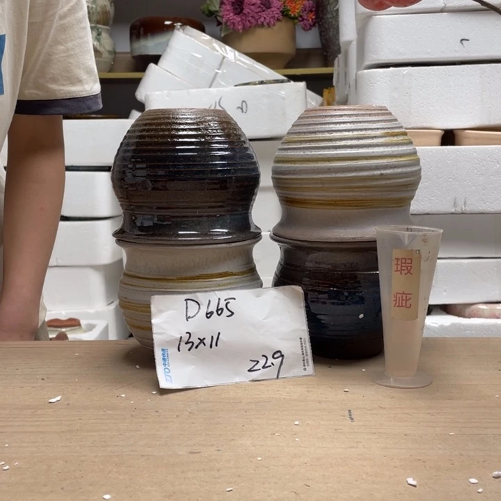 粗陶多肉花盆微瑕665
