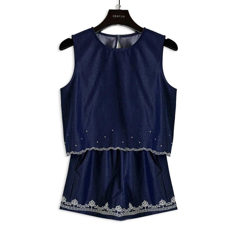 【CENFUN】*2025时尚夏季新款休闲简约时尚黑色套装FD01109