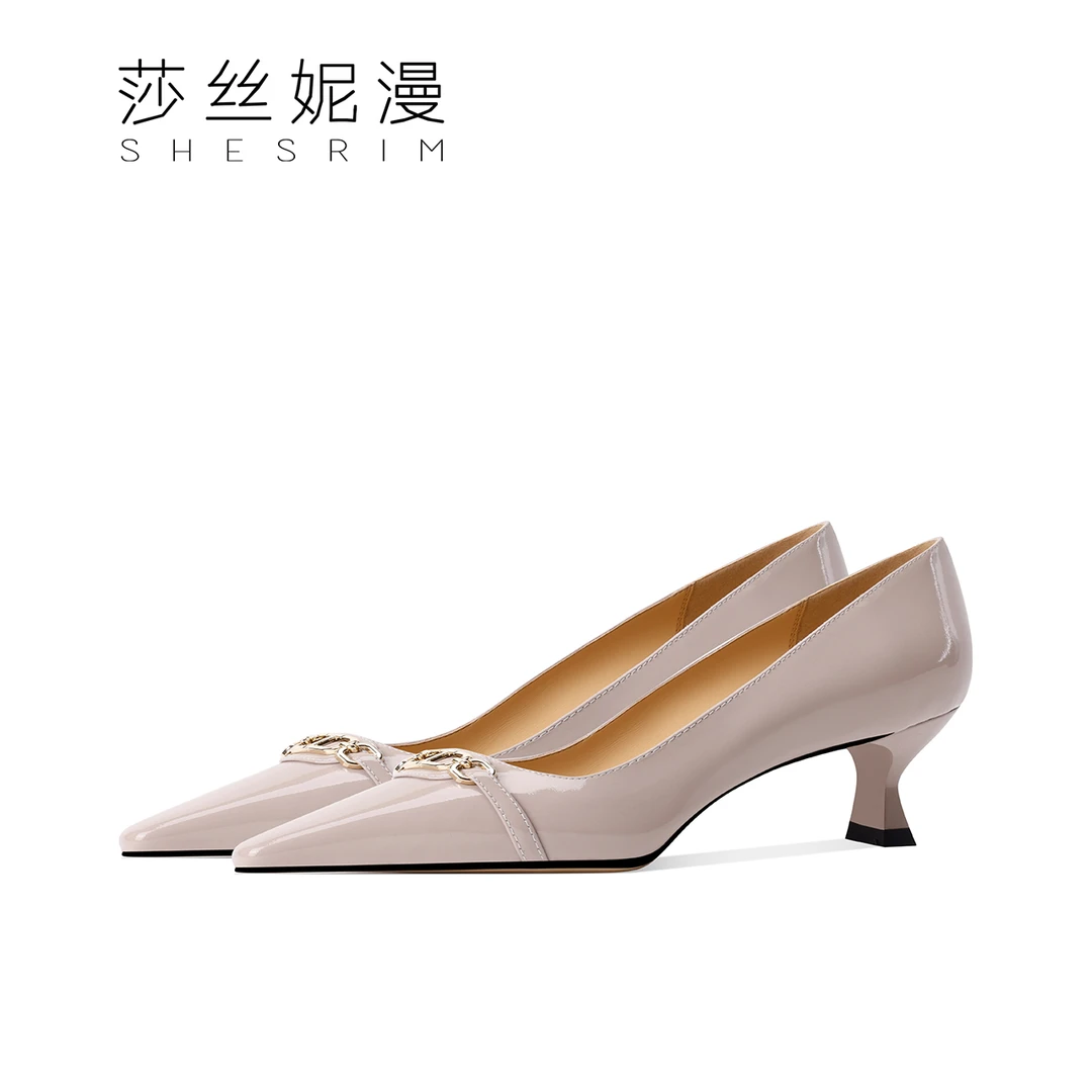 2025春季新款小众设计感高跟鞋女百搭气质尖头细跟女士浅口单鞋