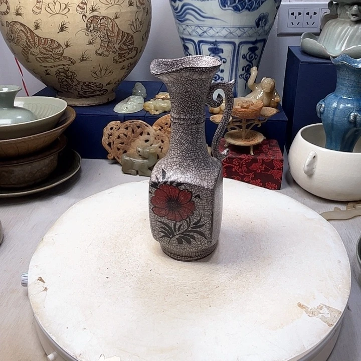 摆件千*马柴窑执壶瓷器摆件1