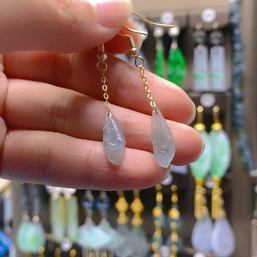 未镶嵌翡翠耳饰翡翠