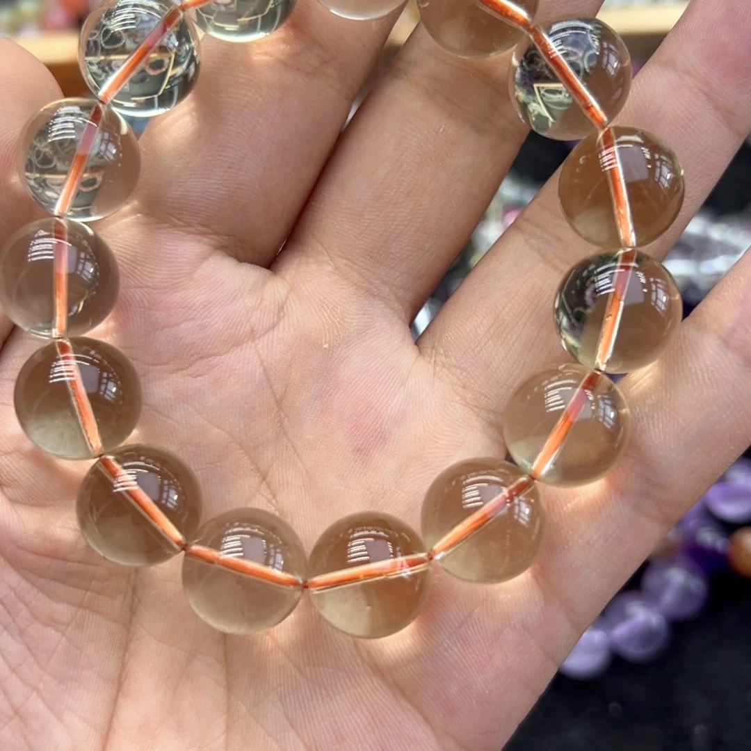 水晶手链未镶嵌14mm+巴西黄