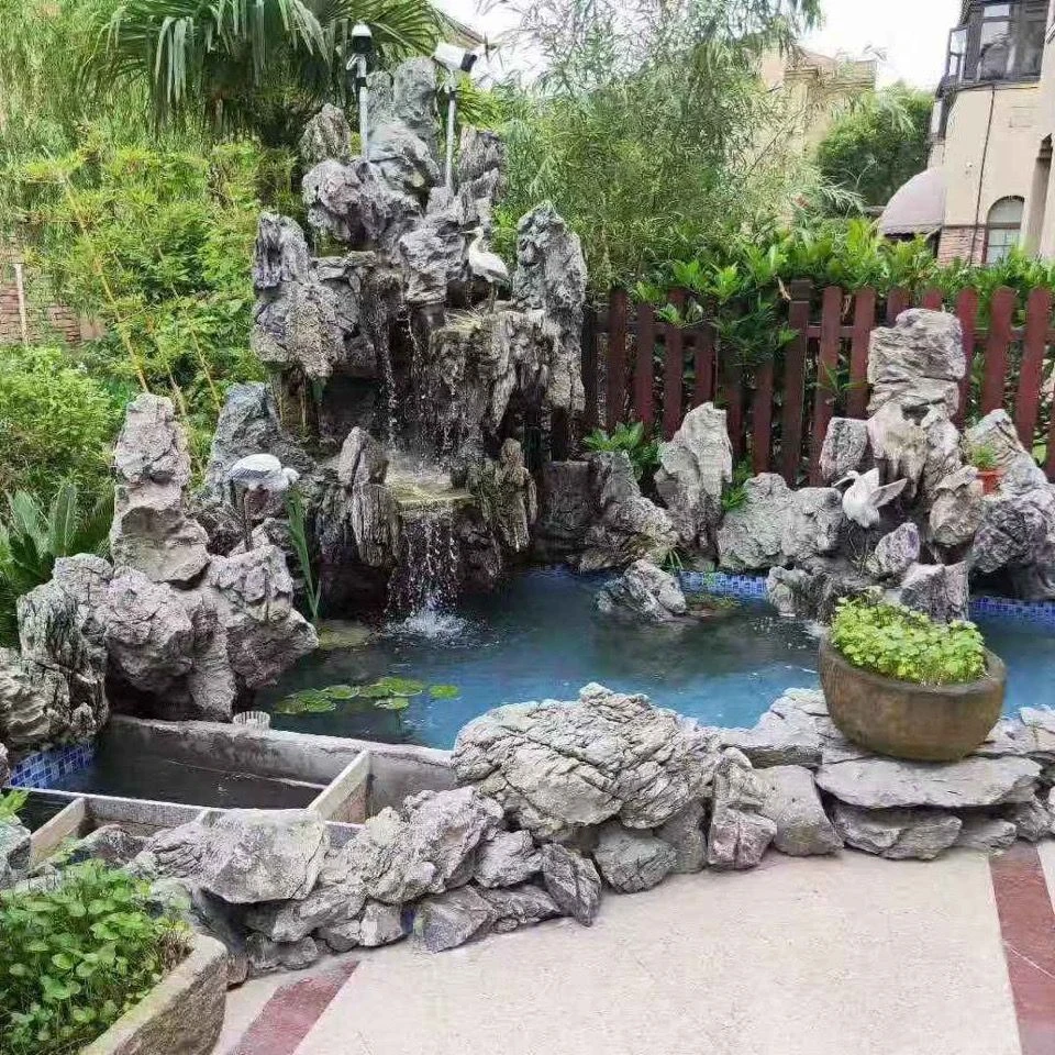 精品青龙石长条造景石酸洗假山原石装饰鱼池生态鱼缸造景材料英德