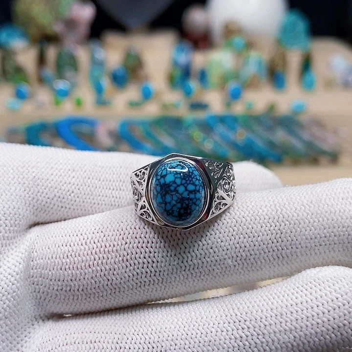 绿松石银S925镶嵌珠宝奇石