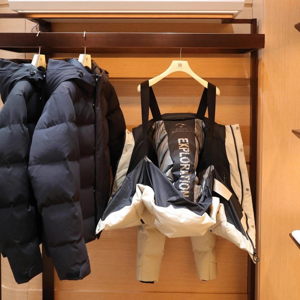 800蓬95绒子清水白鹅绒 户外五防加厚极寒鹅绒服男短款连帽羽绒服