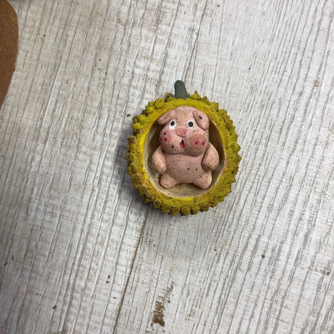 泥塑古镇炻陶花盆