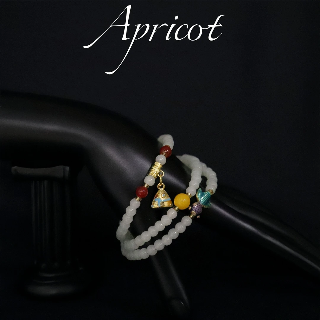 铜合金大理石手链 【清玉禅心】国玉三层叠带手串温婉如玉