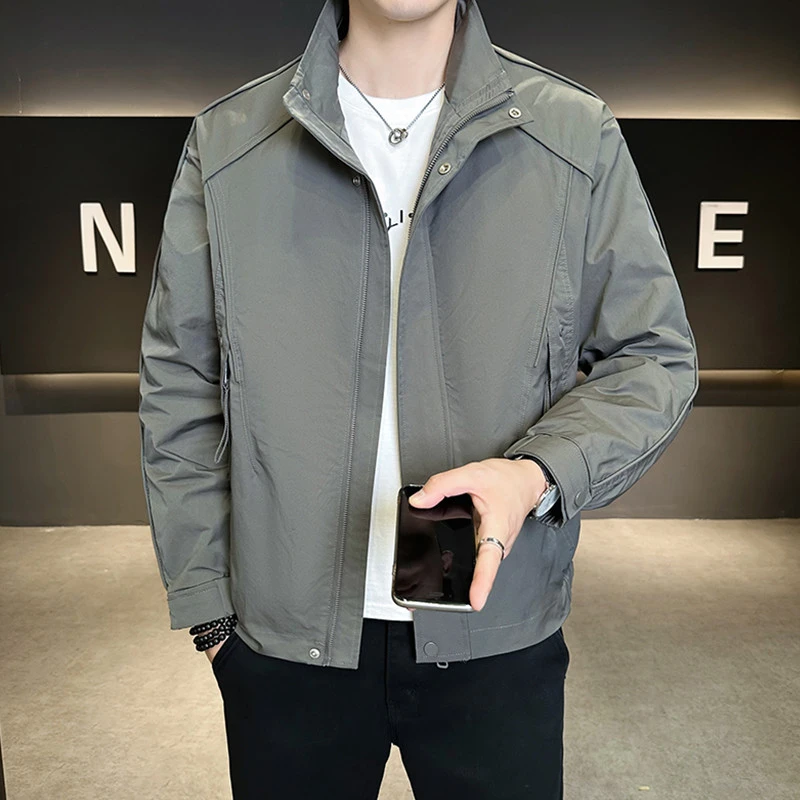 机能风工装外套男士秋季男装2025新款高级感痞帅早秋立领夹克男款