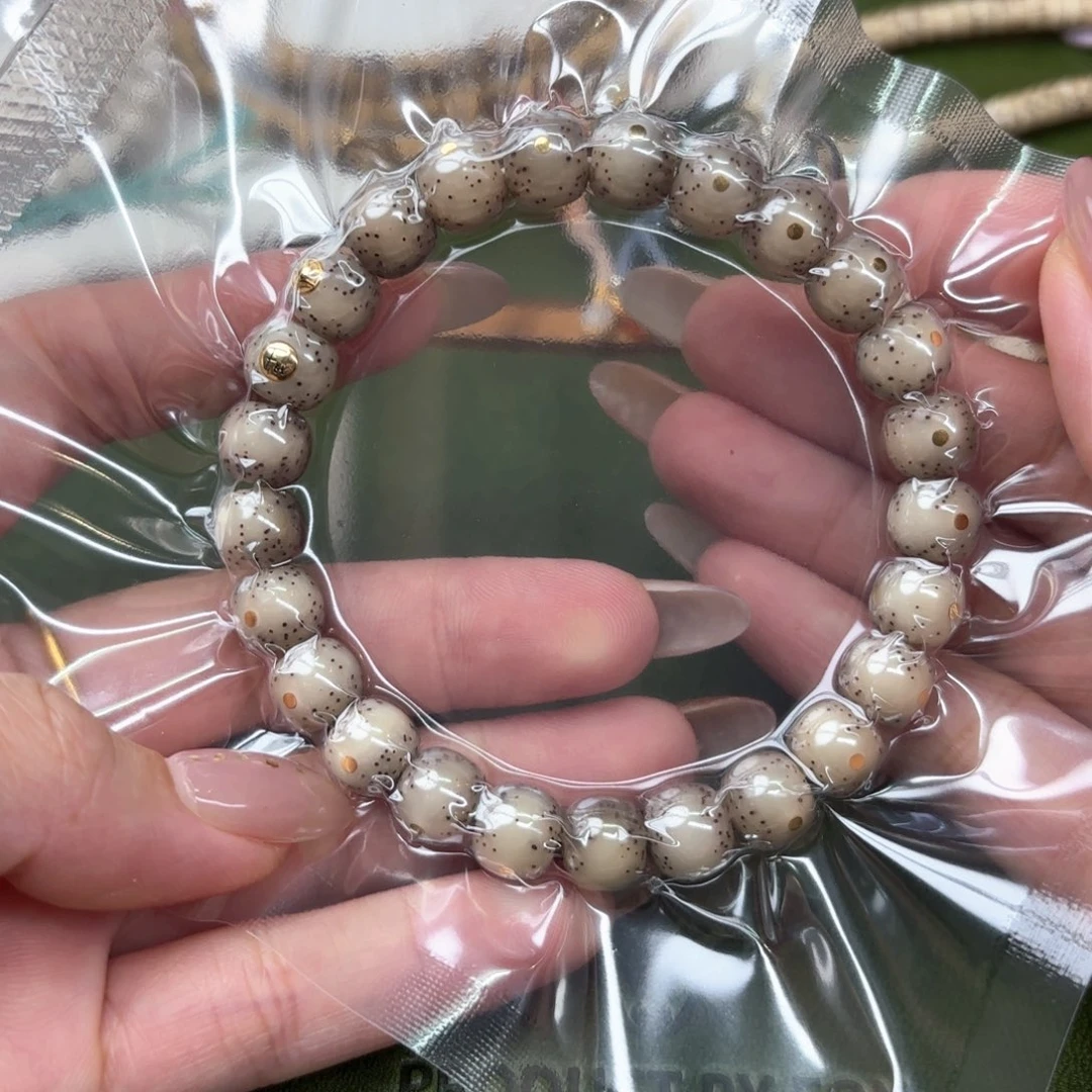 m***乐星月菩提手串8*9鼓珠❗️全玉化冰糖石玉料⚠️双金标⚠️