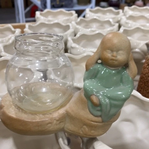 陶瓷水培绿色和尚331313333