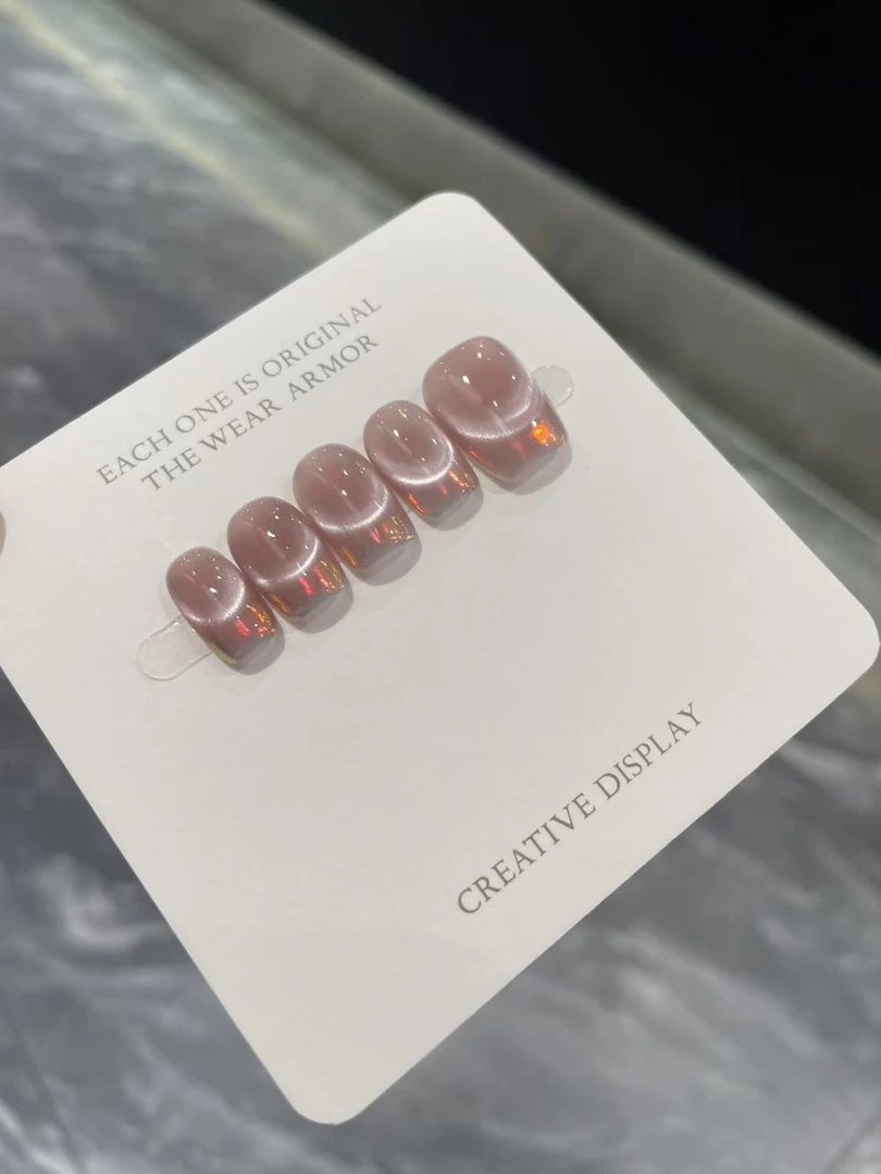 【极光紫】纯手工美甲10片装  轻奢气质