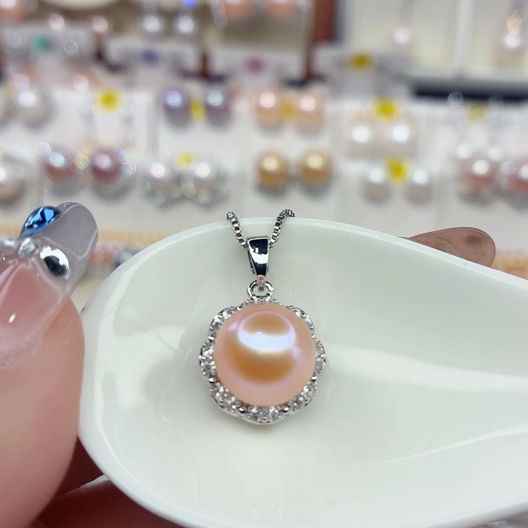 颈饰合金淡水珍珠