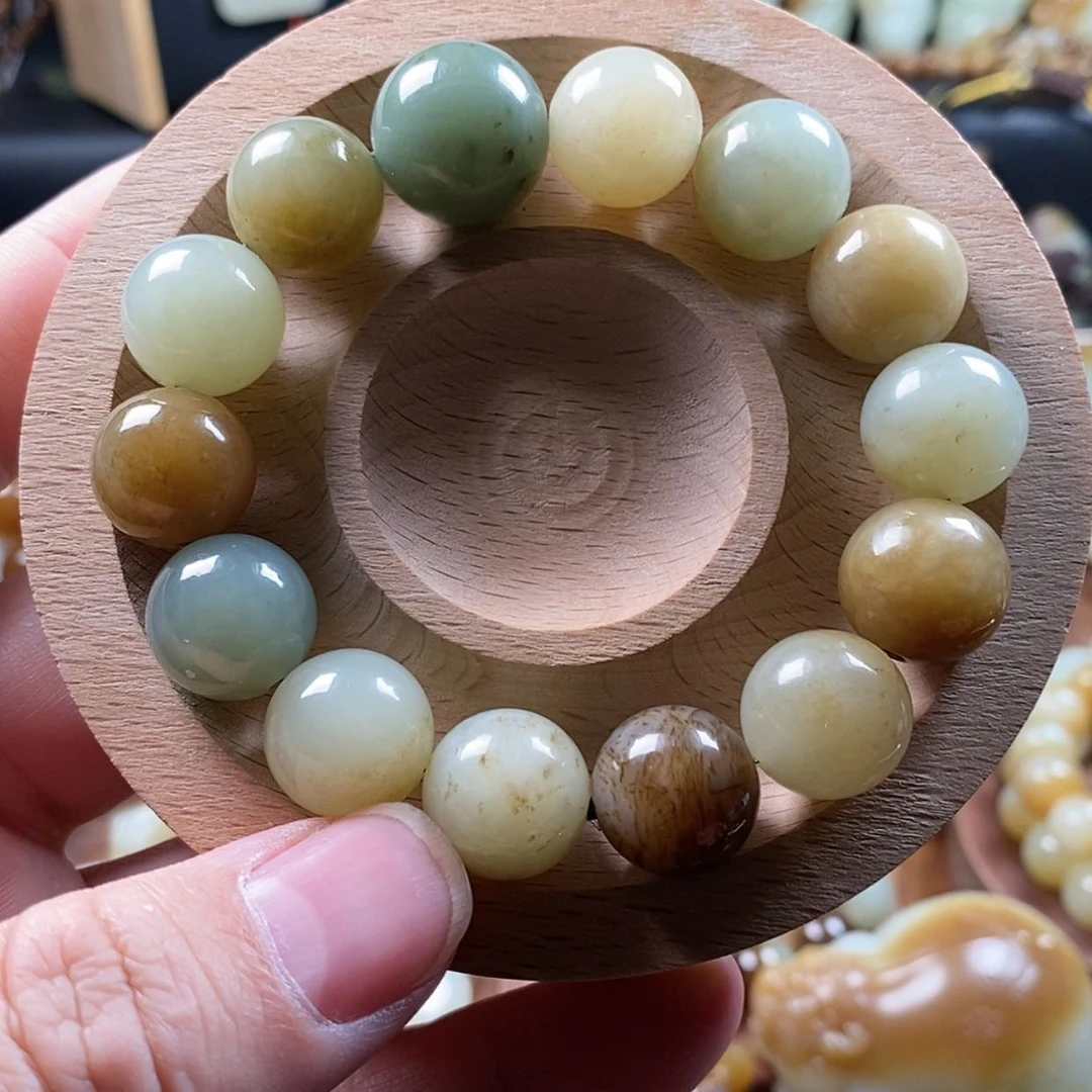 【闪购商品】和田玉（糖玉）手链未镶嵌苔