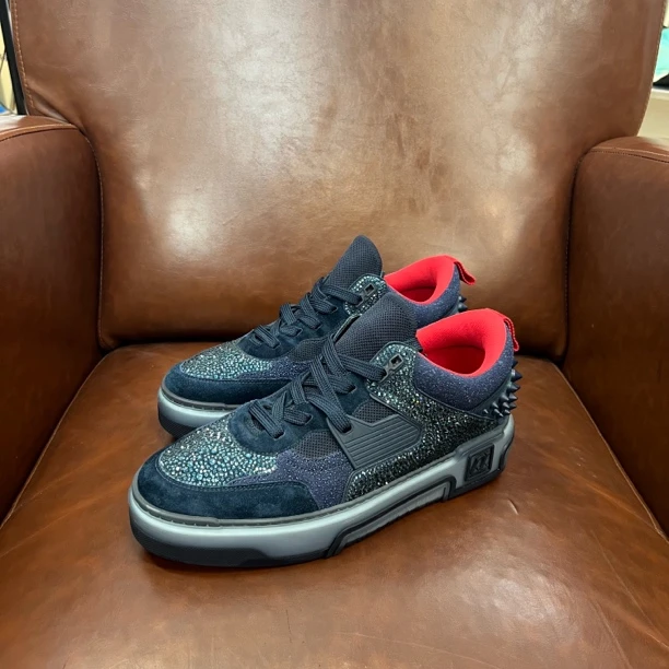 99新 Christian Louboutin/克里斯提·鲁布托 新款黑蓝板鞋 42.5码