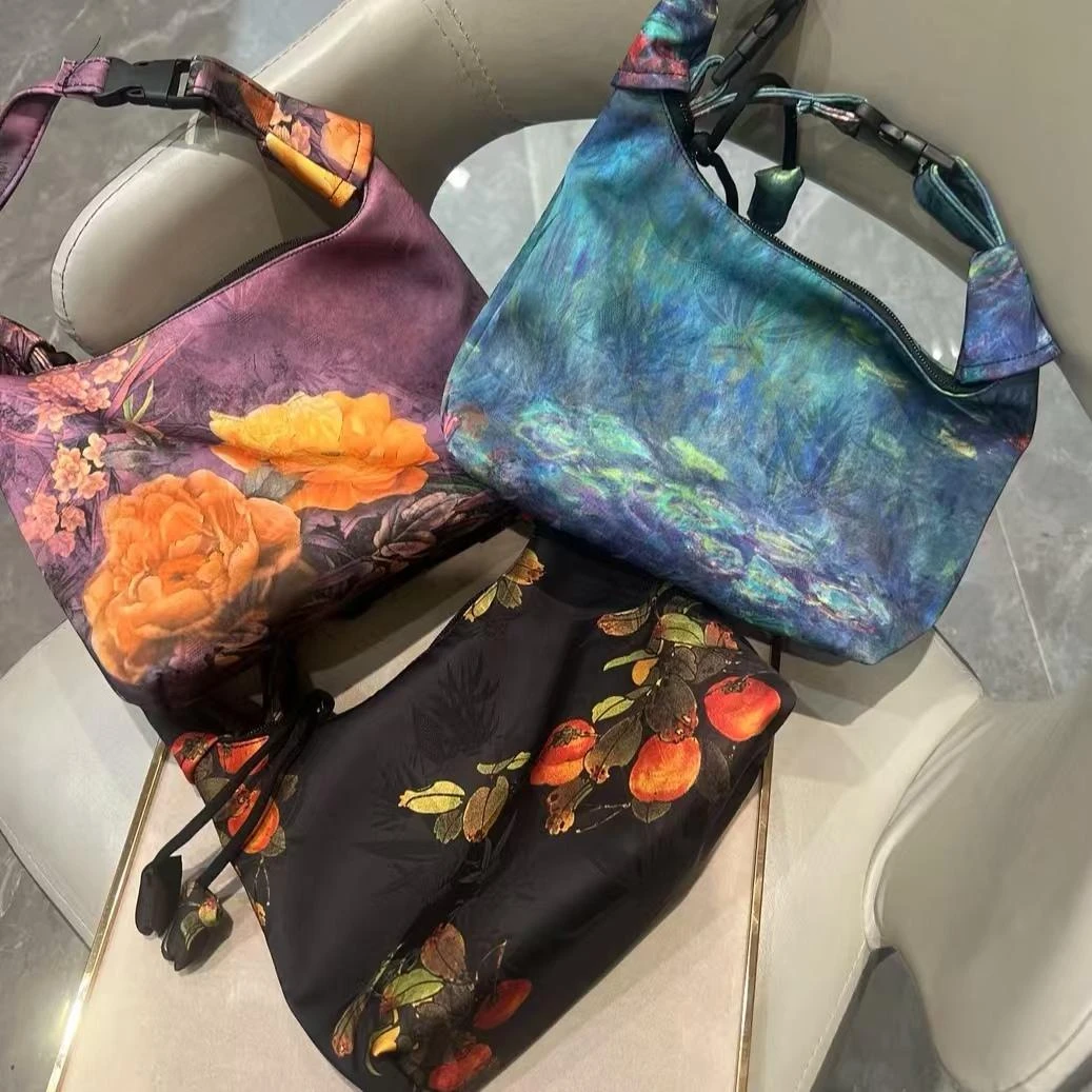 【月牙包】新中式风格香云纱包包真丝桑蚕丝