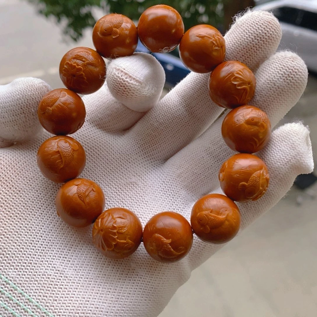 手串/手链橄榄核曹华老师1.75年年有余，荷塘月色