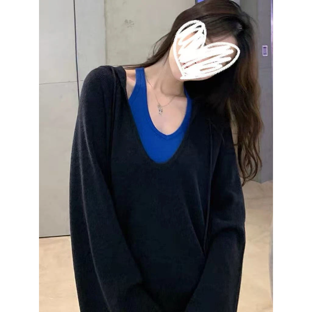 韩系慵懒风套装超好看穿搭一整套宽松上衣背心垂感休闲裤