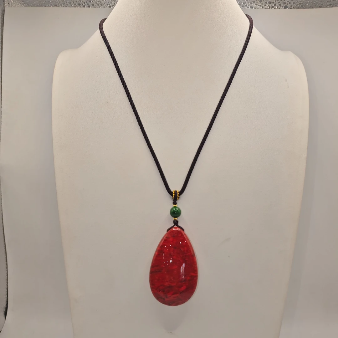 18号Q67龙xx红水滴项链