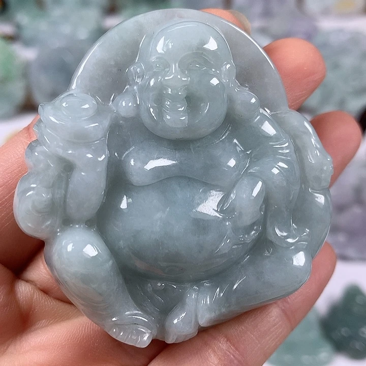 颈饰未镶嵌翡翠逍遥佛福利卡厚12+