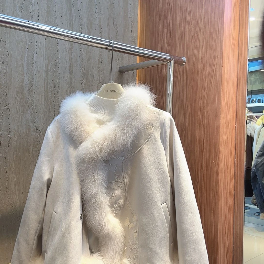 皮草羽绒外套鹅绒