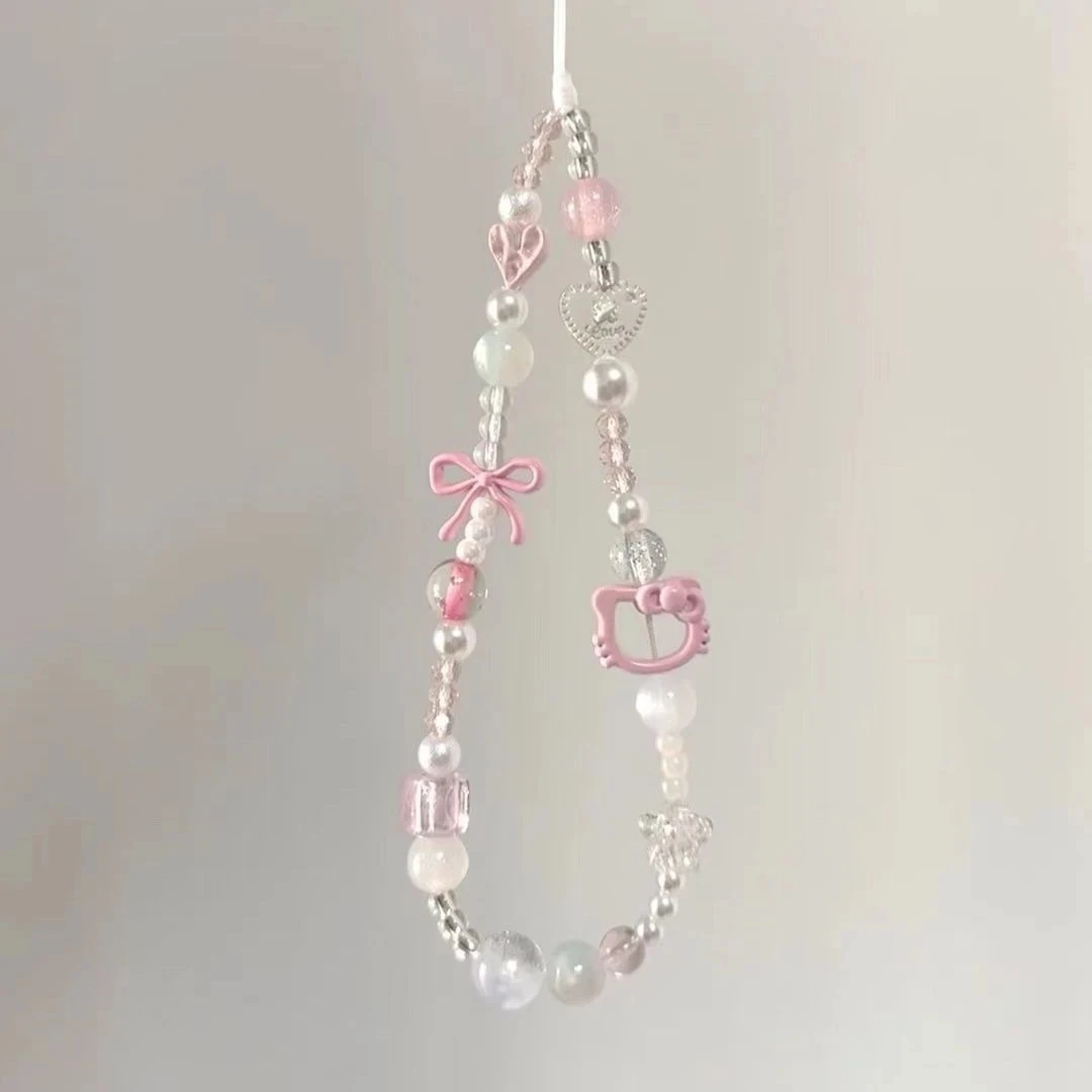 HelloKitty串珠ins风少女手机链ccd挂绳ins链条diy相机挂链挂件