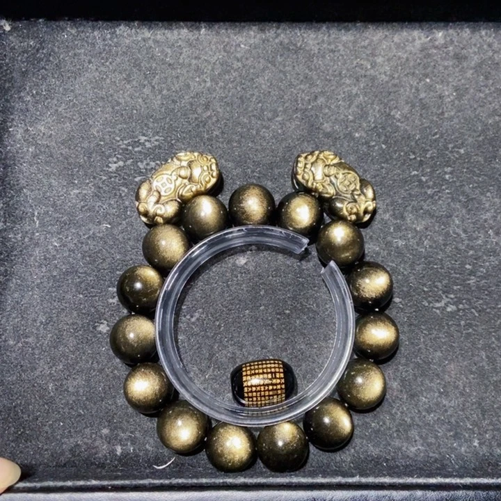 黑曜岩手链未镶嵌上****理