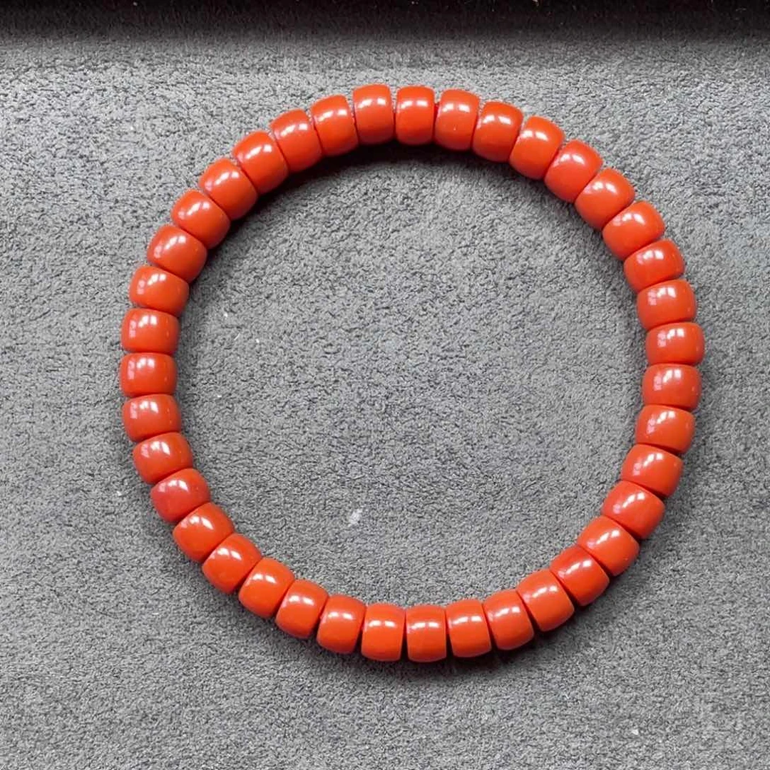 南红玛瑙6.5➕直切单圈未镶嵌周**儿