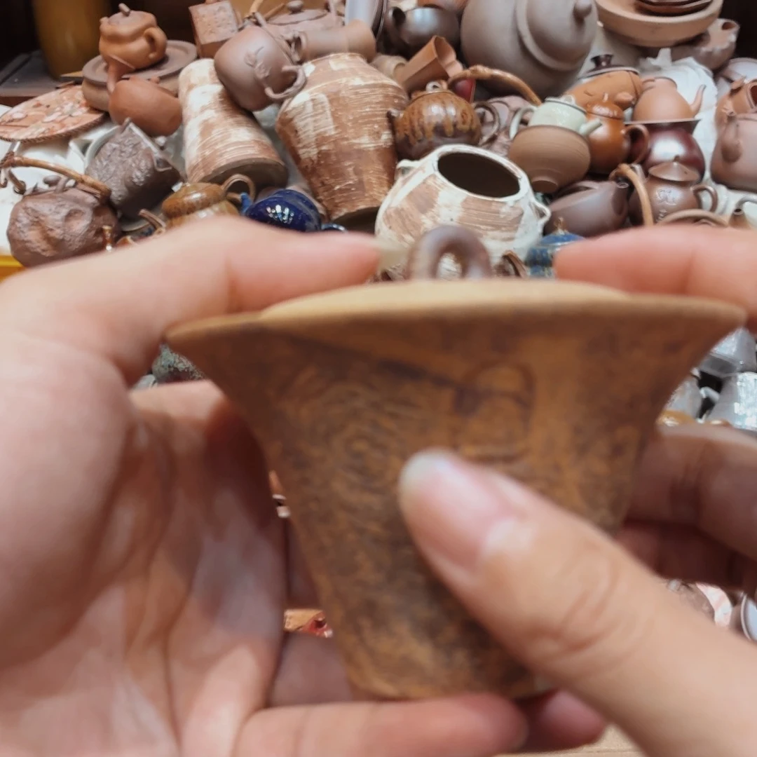 柴烧老岩泥手工茶器皿